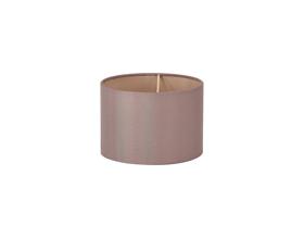 D0866  Serena 16cm Faux Silk Fabric Shade Taupe, Halo Gold